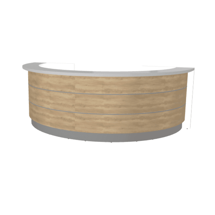 MDD Valde Modern Modular Reception Desk - Curved 126" x 64.5" LAV52L