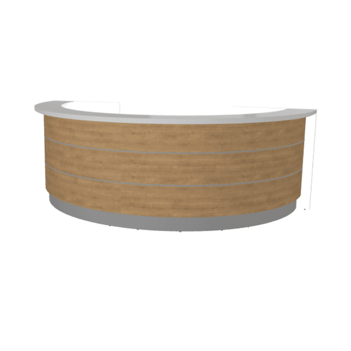 MDD Valde Modern Modular Reception Desk - Curved 126" x 64.5" LAV52L