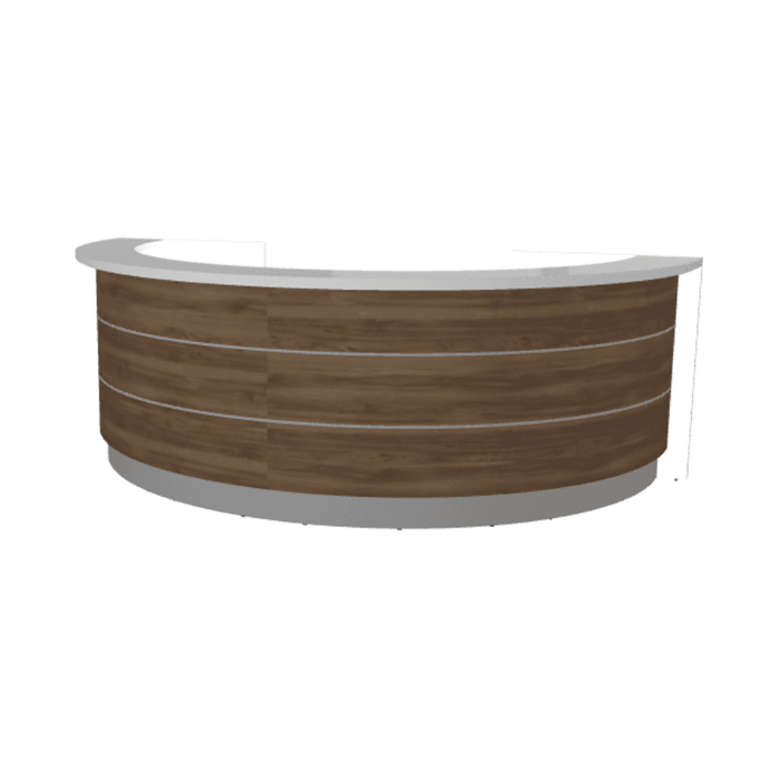 MDD Valde Modern Modular Reception Desk - Curved 126" x 64.5" LAV52L