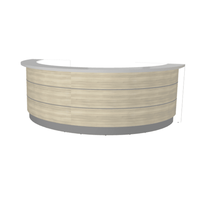 MDD Valde Modern Modular Reception Desk - Curved 126" x 64.5" LAV52L