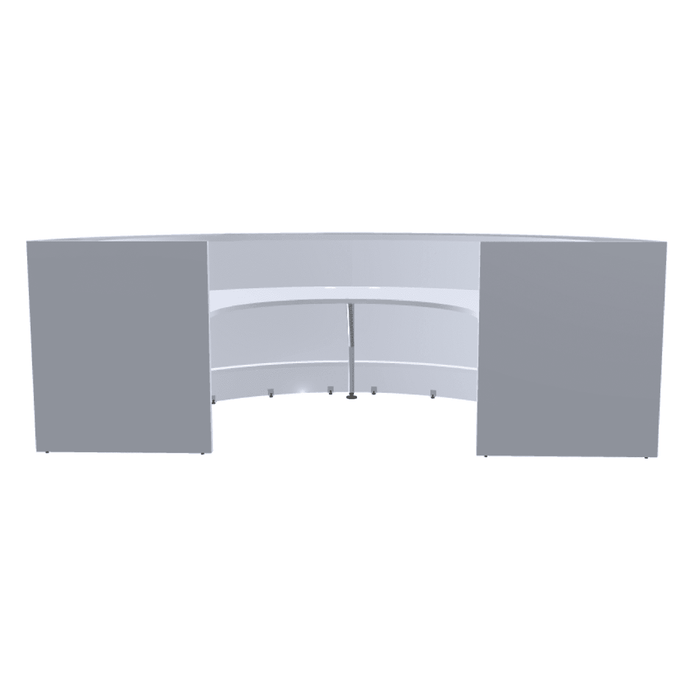 MDD Valde Modern Modular Reception Desk - Curved 126" x 64.5" LAV52L