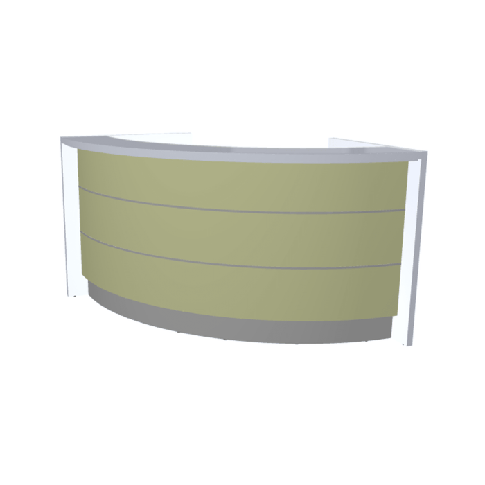 MDD Valde Modern Modular Reception Desk - Curved 91.2" x 45" LAV53L