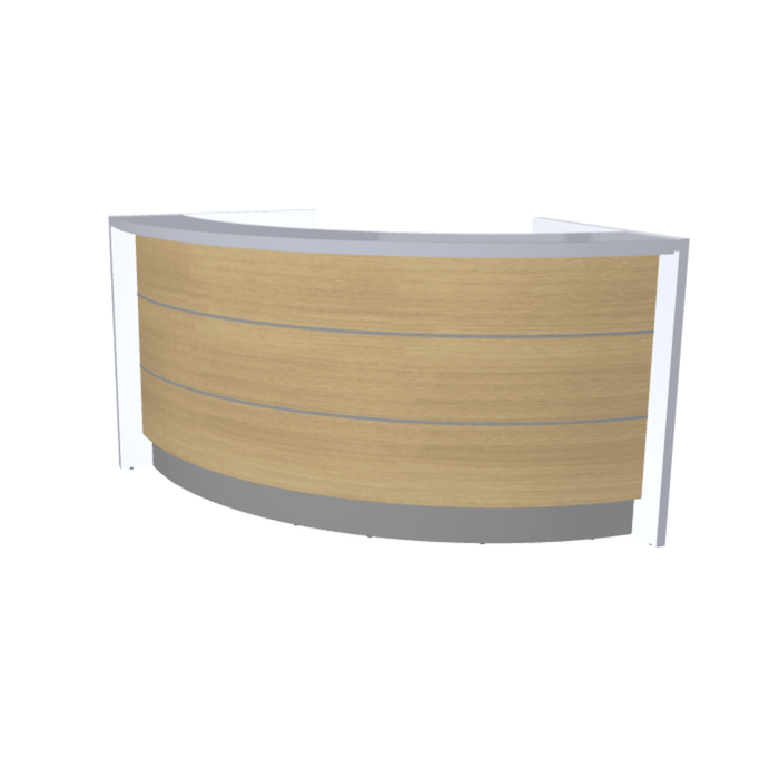 MDD Valde Modern Modular Reception Desk - Curved 91.2" x 45" LAV53L