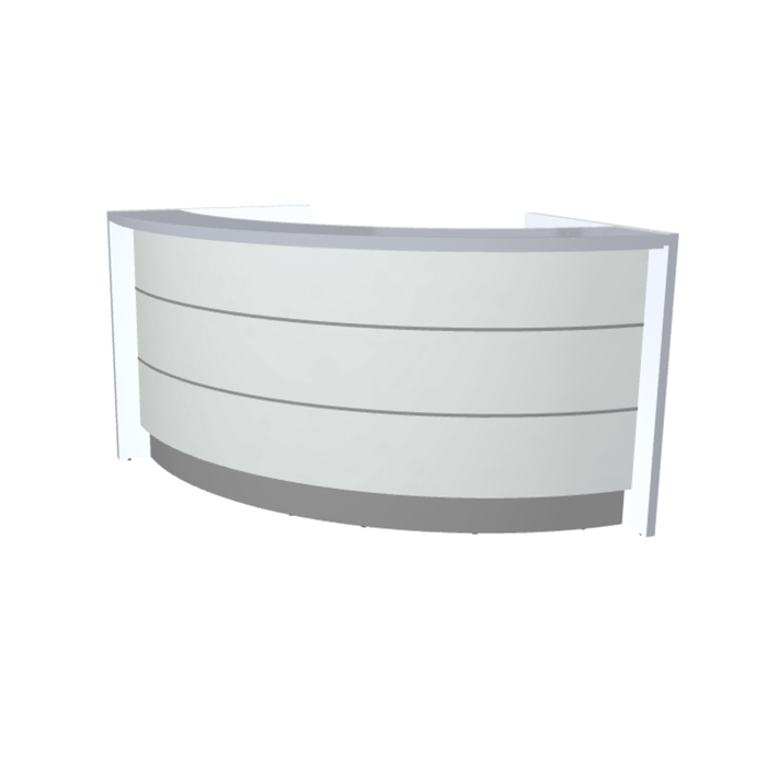 MDD Valde Modern Modular Reception Desk - Curved 91.2" x 45" LAV53L