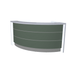 MDD Valde Modern Modular Reception Desk - Curved 91.2" x 45" LAV53L