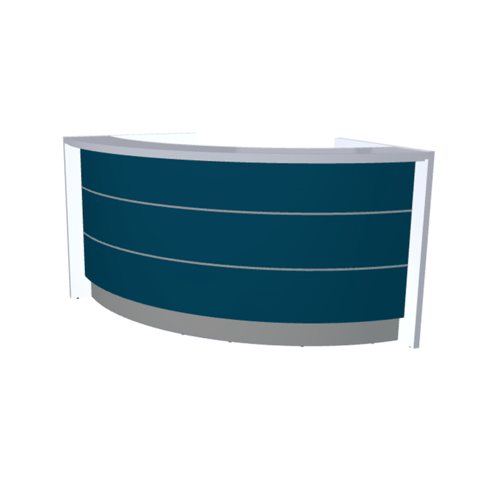 MDD Valde Modern Modular Reception Desk - Curved 91.2" x 45" LAV53L