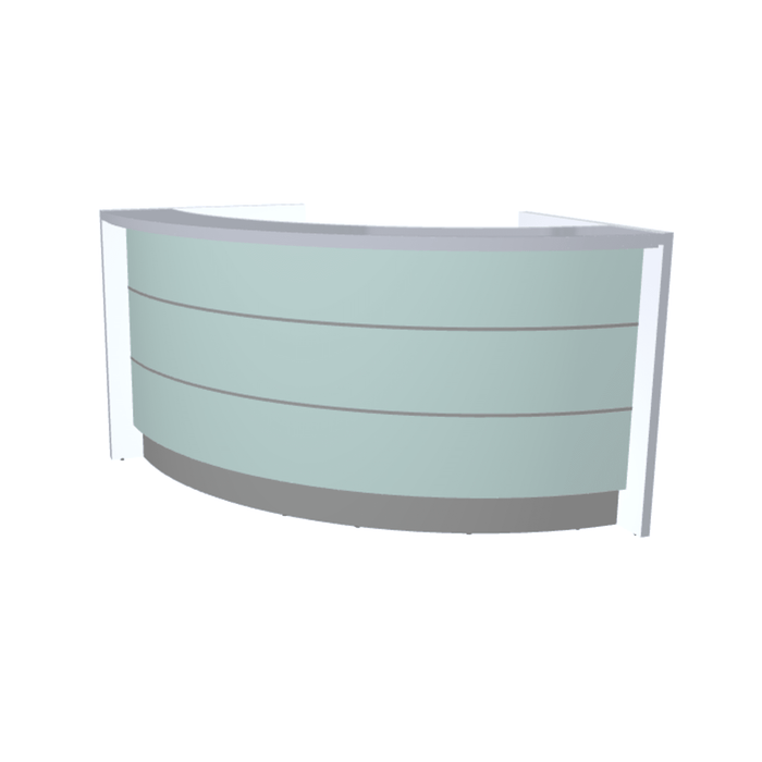 MDD Valde Modern Modular Reception Desk - Curved 91.2" x 45" LAV53L