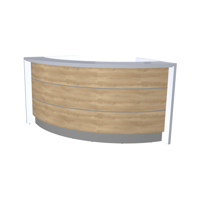 MDD Valde Modern Modular Reception Desk - Curved 91.2" x 45" LAV53L