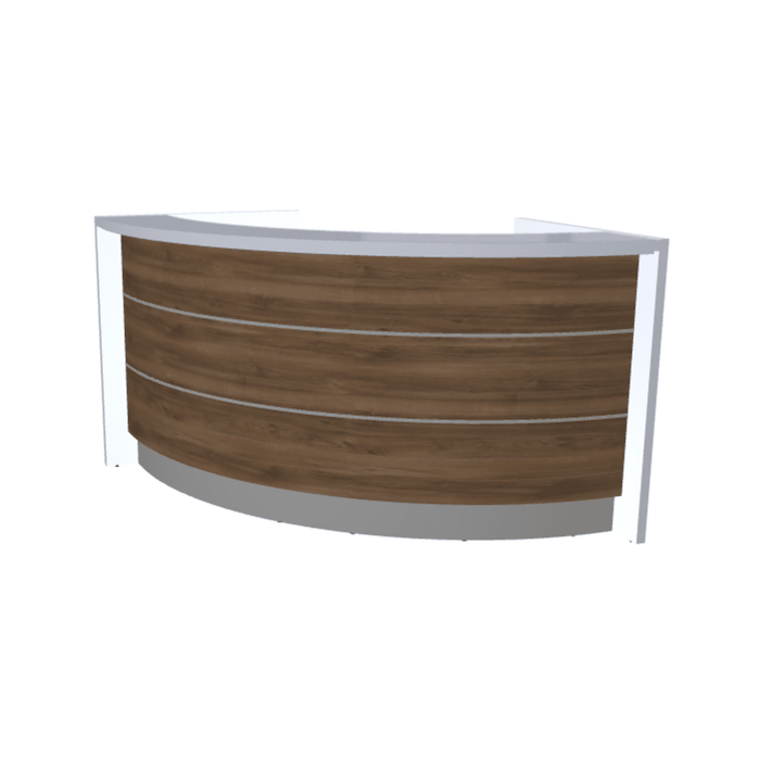 MDD Valde Modern Modular Reception Desk - Curved 91.2" x 45" LAV53L