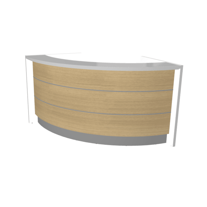 MDD Valde Modern Modular Reception Desk - Curved 91.2" x 45" LAV53L