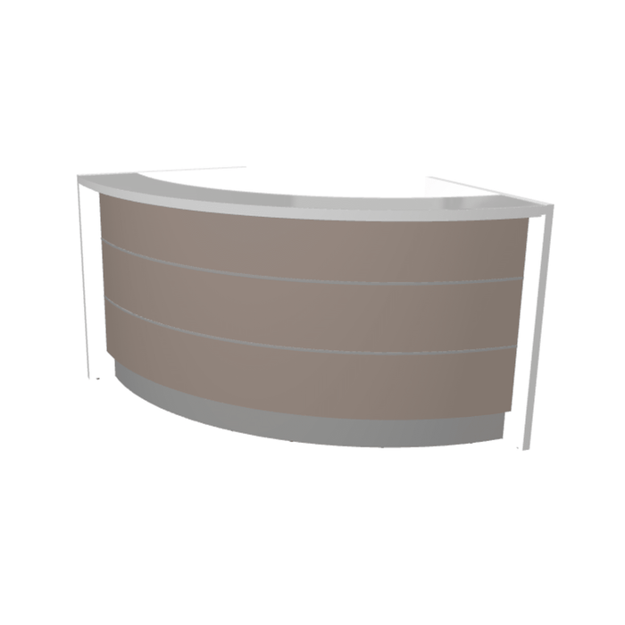 MDD Valde Modern Modular Reception Desk - Curved 91.2" x 45" LAV53L