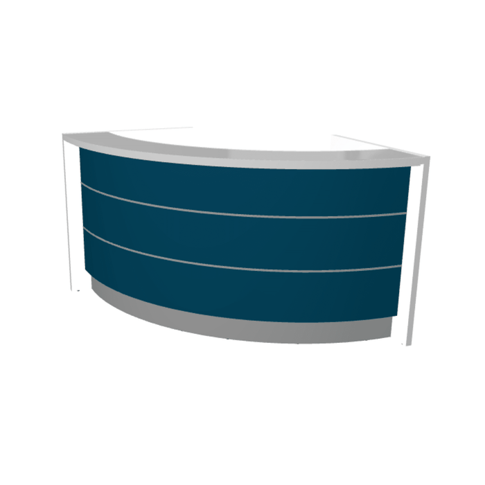 MDD Valde Modern Modular Reception Desk - Curved 91.2" x 45" LAV53L