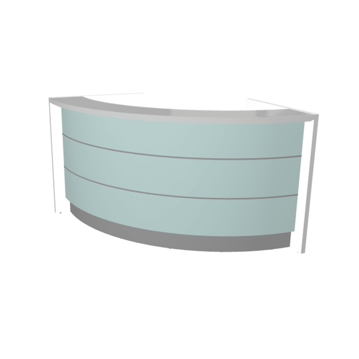 MDD Valde Modern Modular Reception Desk - Curved 91.2" x 45" LAV53L