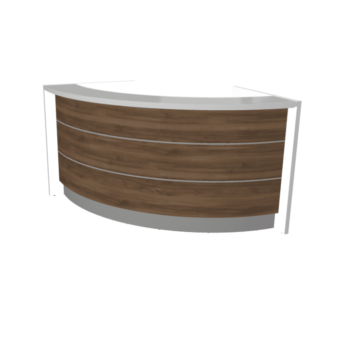 MDD Valde Modern Modular Reception Desk - Curved 91.2" x 45" LAV53L