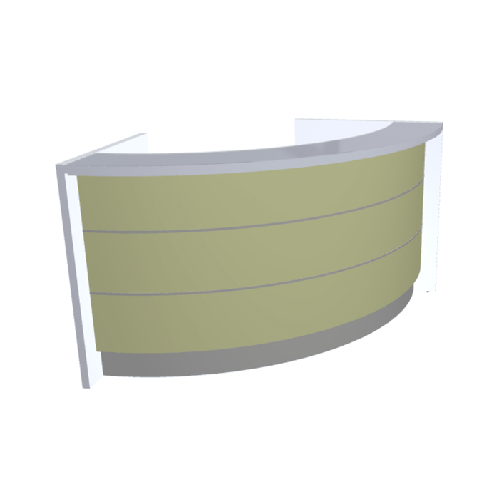 MDD Valde Modern Modular Reception Desk - Curved 91.2" x 45" LAV53L