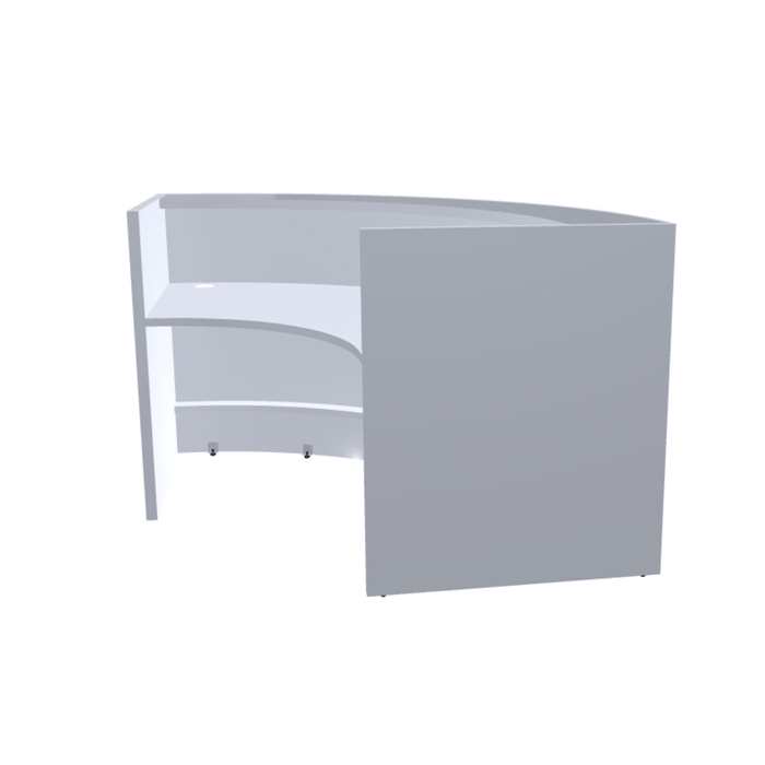 MDD Valde Modern Modular Reception Desk - Curved 91.2" x 45" LAV53L