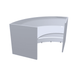 MDD Valde Modern Modular Reception Desk - Curved 91.2" x 45" LAV53L