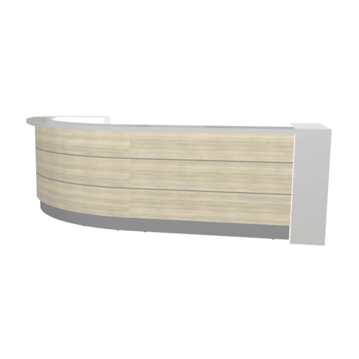 MDD Valde Modern Modular Reception Desk - Curved 138.1" x 75.5" LAV58L