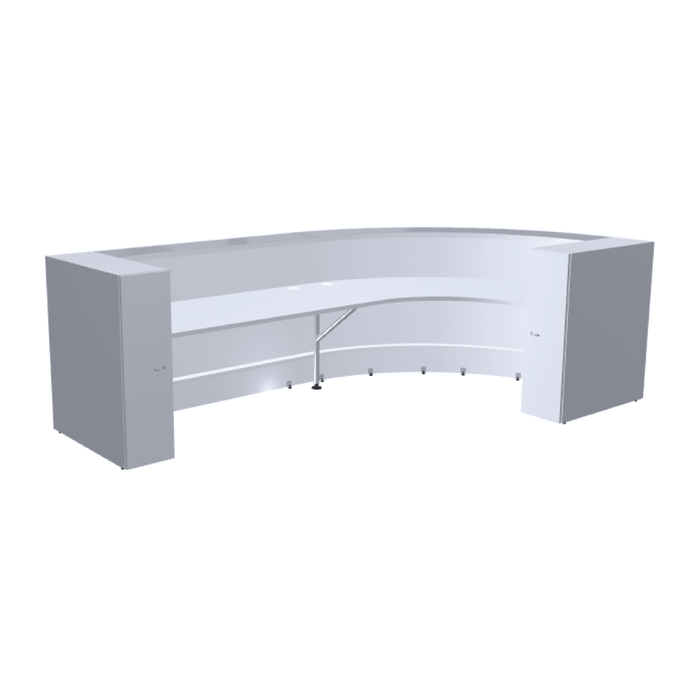 MDD Valde Modern Modular Reception Desk - Curved 138.1" x 75.5" LAV58L