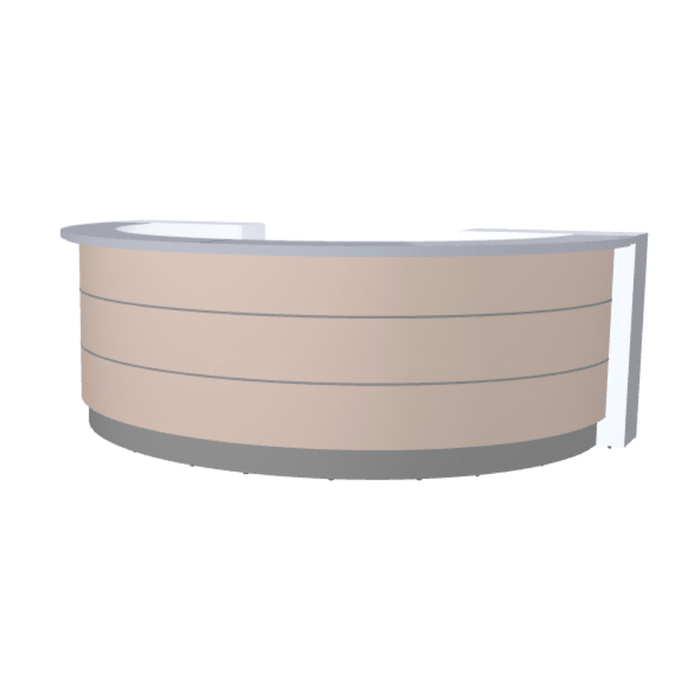 MDD Valde Modern Modular Reception Desk - Curved 126" x 75.5" LAV61L