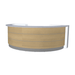 MDD Valde Modern Modular Reception Desk - Curved 126" x 75.5" LAV61L