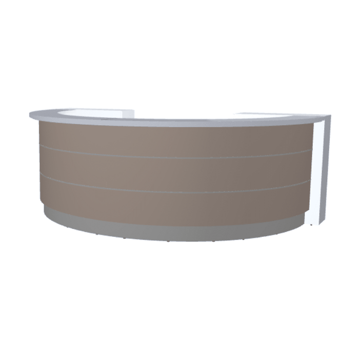 MDD Valde Modern Modular Reception Desk - Curved 126" x 75.5" LAV61L