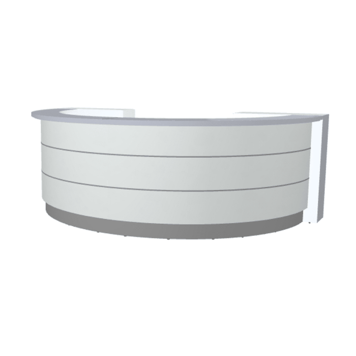 MDD Valde Modern Modular Reception Desk - Curved 126" x 75.5" LAV61L