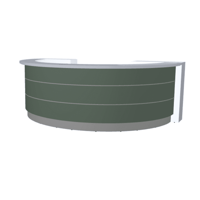 MDD Valde Modern Modular Reception Desk - Curved 126" x 75.5" LAV61L