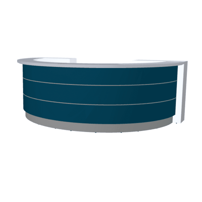 MDD Valde Modern Modular Reception Desk - Curved 126" x 75.5" LAV61L