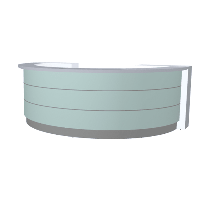 MDD Valde Modern Modular Reception Desk - Curved 126" x 75.5" LAV61L