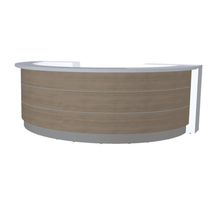 MDD Valde Modern Modular Reception Desk - Curved 126" x 75.5" LAV61L