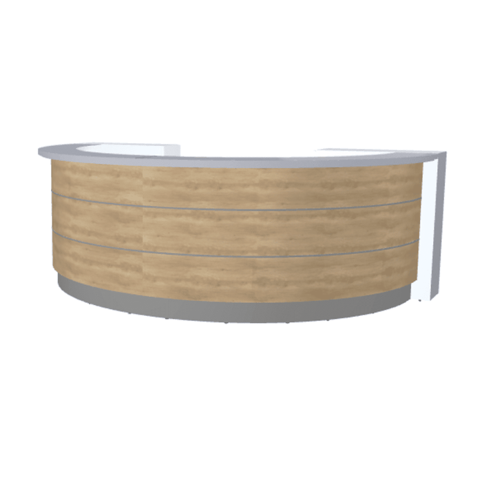 MDD Valde Modern Modular Reception Desk - Curved 126" x 75.5" LAV61L