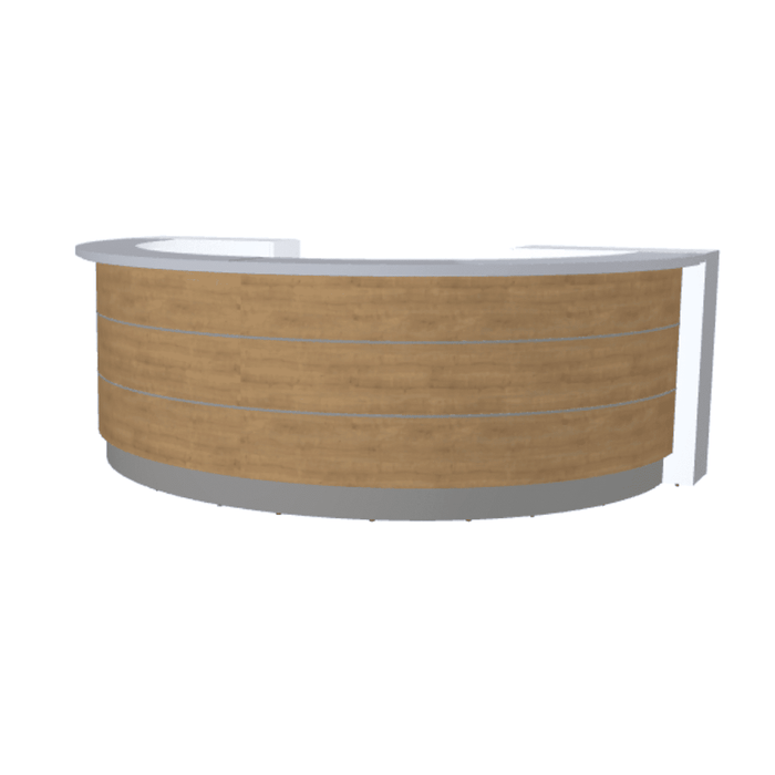 MDD Valde Modern Modular Reception Desk - Curved 126" x 75.5" LAV61L