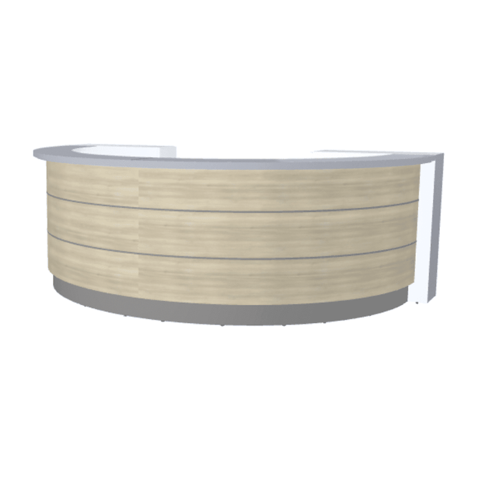 MDD Valde Modern Modular Reception Desk - Curved 126" x 75.5" LAV61L