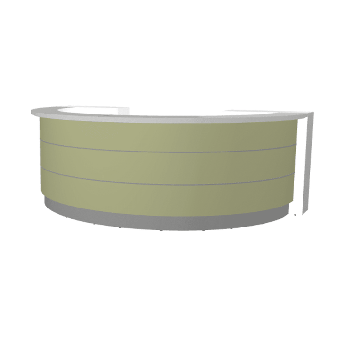 MDD Valde Modern Modular Reception Desk - Curved 126" x 75.5" LAV61L