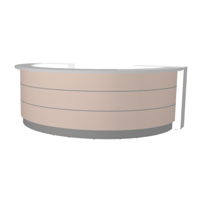 MDD Valde Modern Modular Reception Desk - Curved 126" x 75.5" LAV61L