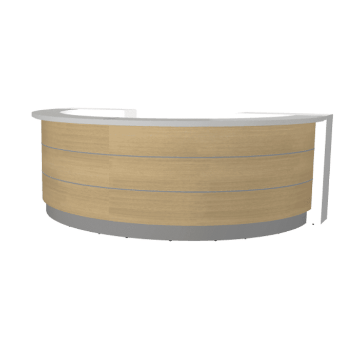 MDD Valde Modern Modular Reception Desk - Curved 126" x 75.5" LAV61L