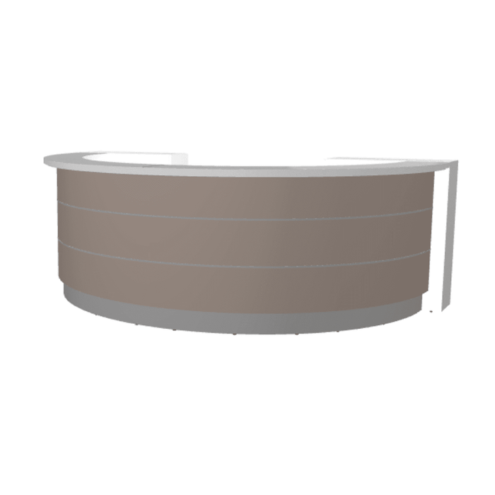 MDD Valde Modern Modular Reception Desk - Curved 126" x 75.5" LAV61L