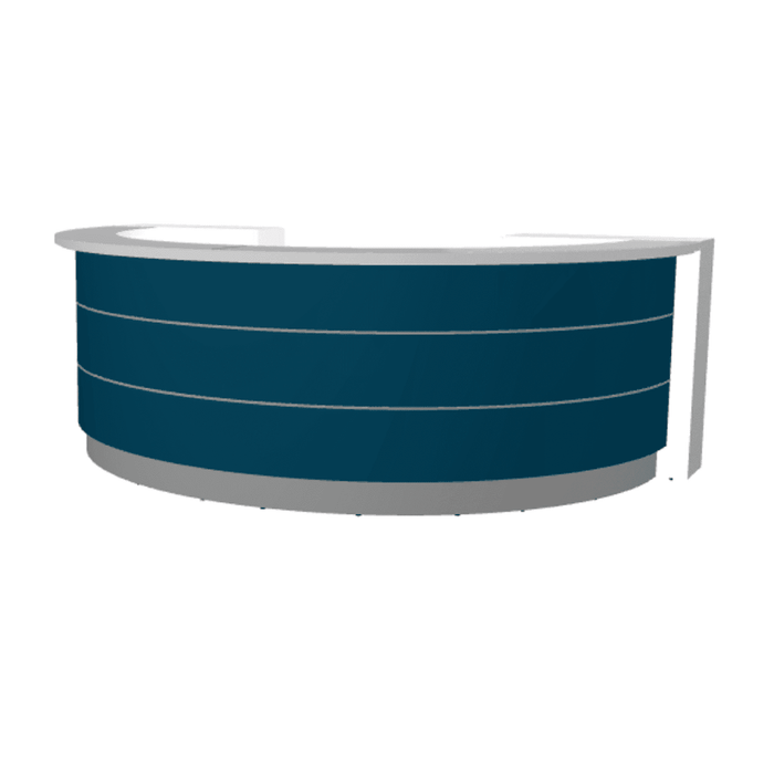 MDD Valde Modern Modular Reception Desk - Curved 126" x 75.5" LAV61L