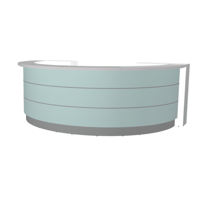 MDD Valde Modern Modular Reception Desk - Curved 126" x 75.5" LAV61L