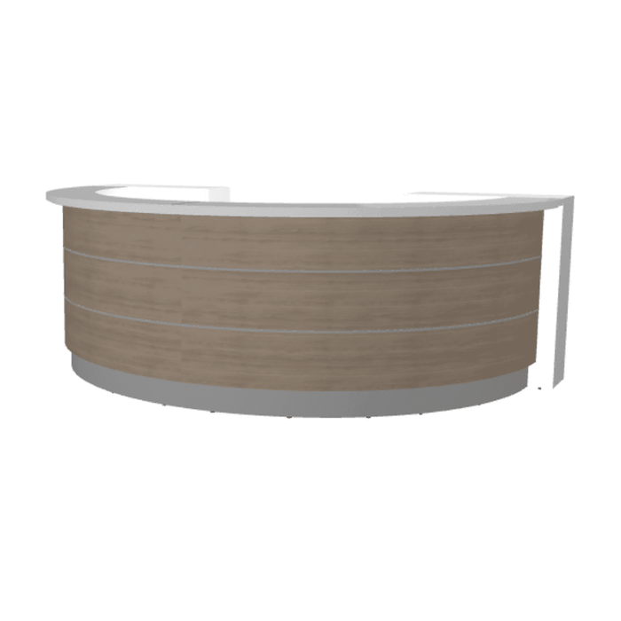 MDD Valde Modern Modular Reception Desk - Curved 126" x 75.5" LAV61L