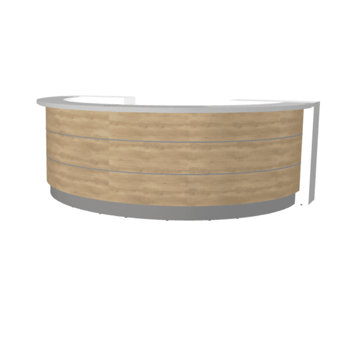 MDD Valde Modern Modular Reception Desk - Curved 126" x 75.5" LAV61L