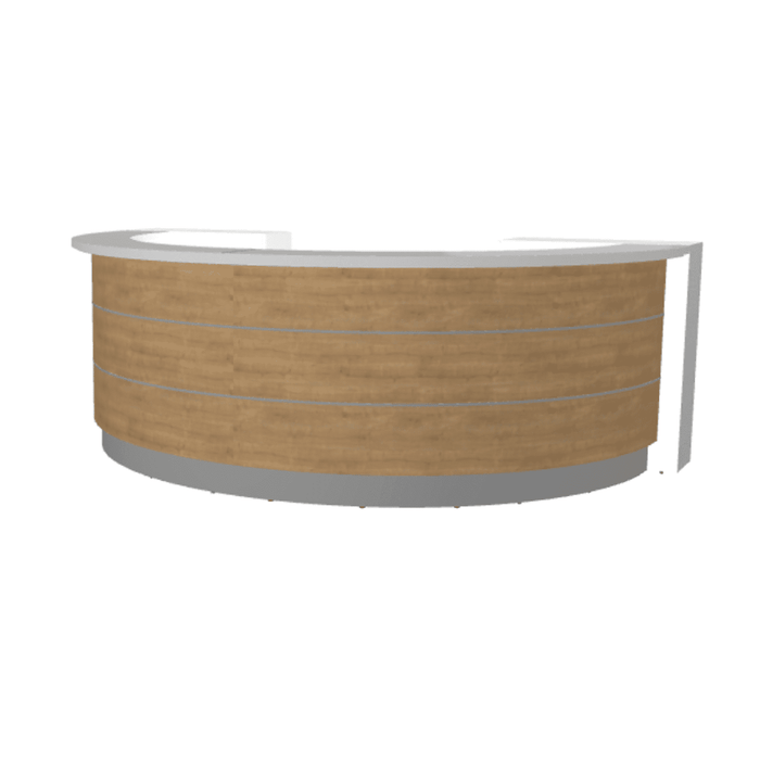 MDD Valde Modern Modular Reception Desk - Curved 126" x 75.5" LAV61L