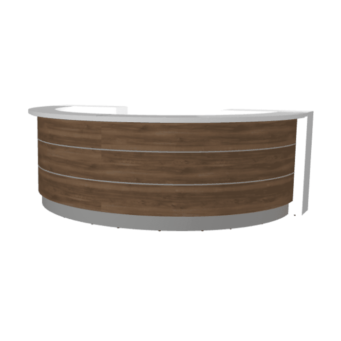 MDD Valde Modern Modular Reception Desk - Curved 126" x 75.5" LAV61L