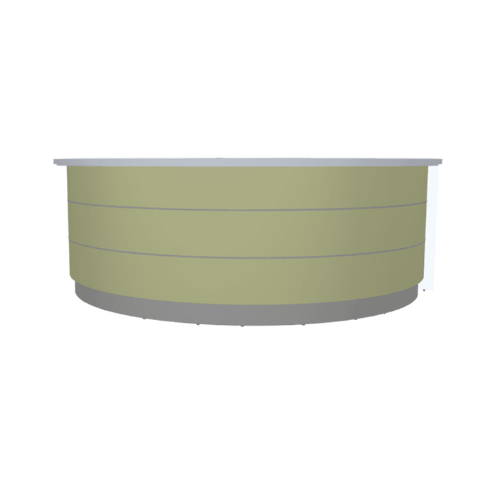 MDD Valde Modern Modular Reception Desk - Curved 126" x 75.5" LAV61L