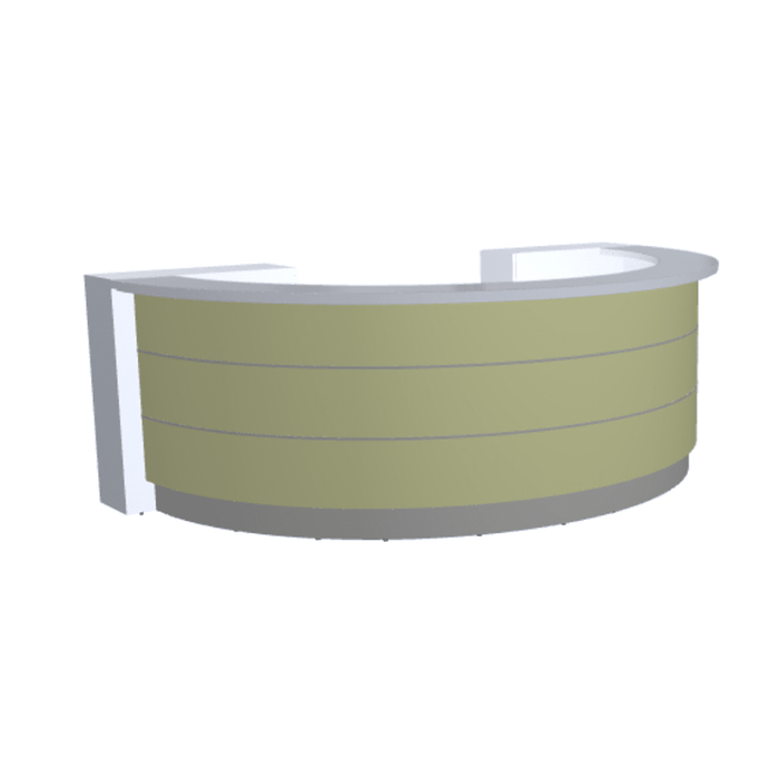 MDD Valde Modern Modular Reception Desk - Curved 126" x 75.5" LAV61L