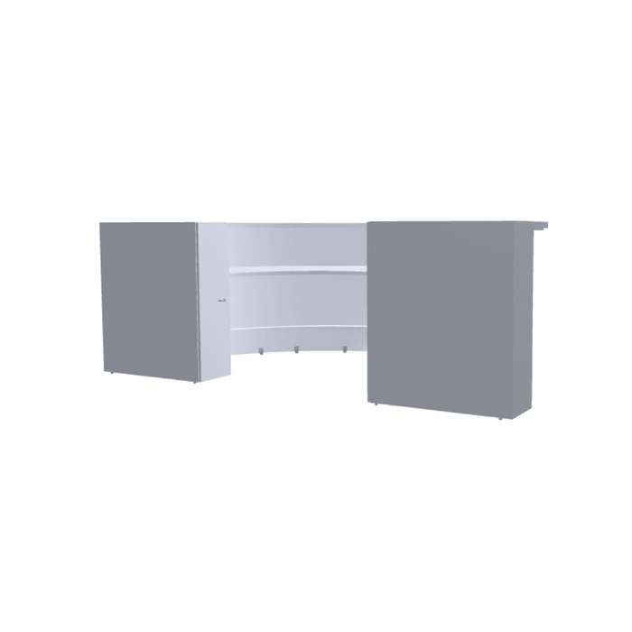 MDD Valde Modern Modular Reception Desk - Curved 126" x 75.5" LAV61L