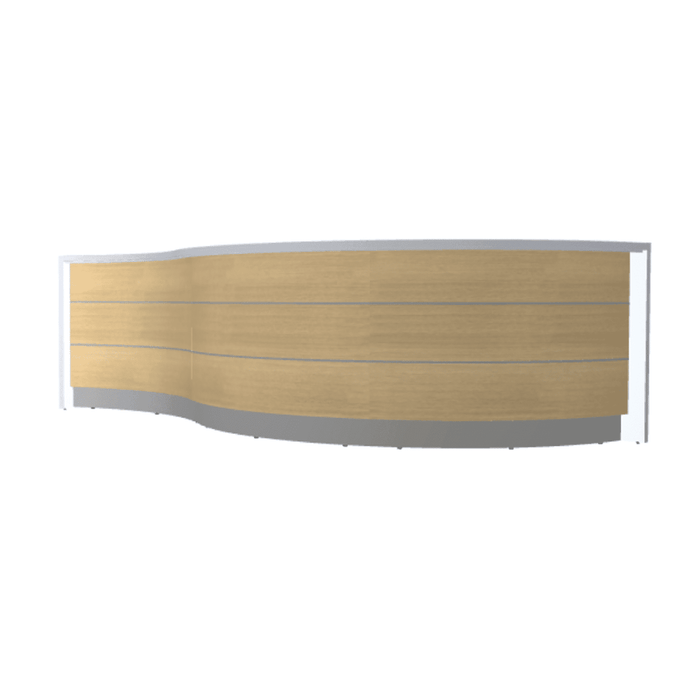 MDD Valde Modern Modular Reception Desk - Curved 165.3" x 64.1" LAV06L