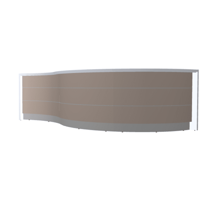 MDD Valde Modern Modular Reception Desk - Curved 165.3" x 64.1" LAV06L