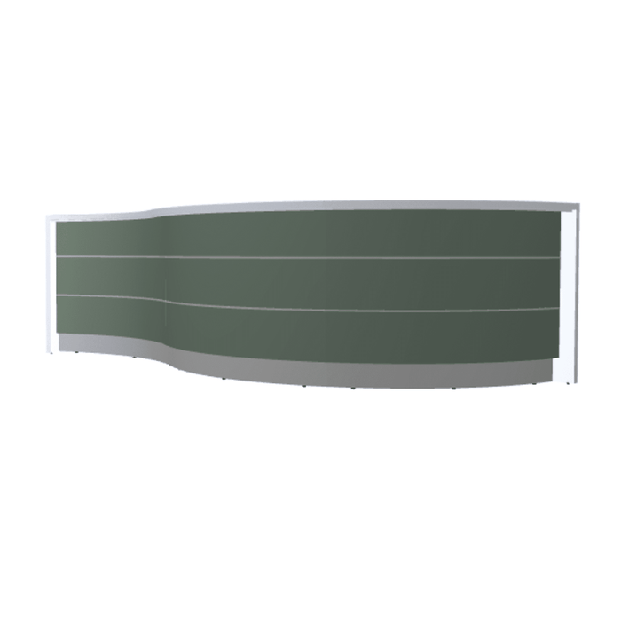 MDD Valde Modern Modular Reception Desk - Curved 165.3" x 64.1" LAV06L